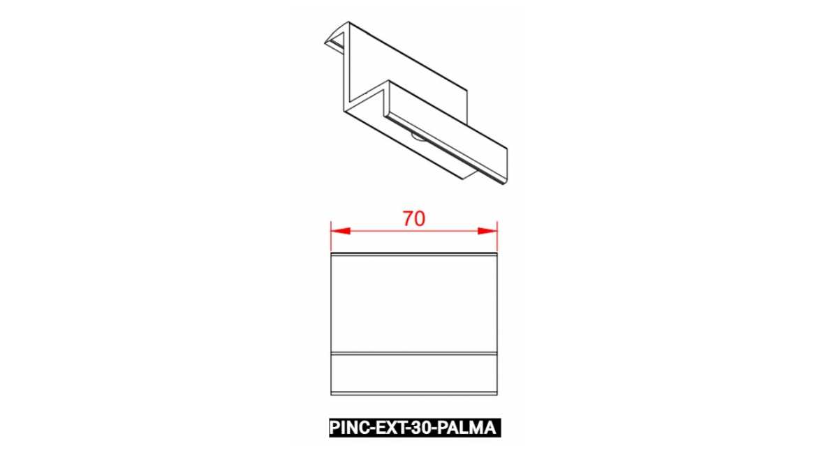 PINCE EXTÉRIEURE 30MM PALMA