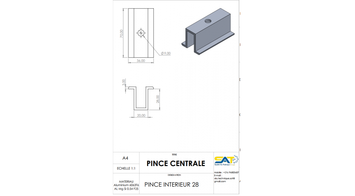 PINCE INTÉRIEURE 30 PAL
